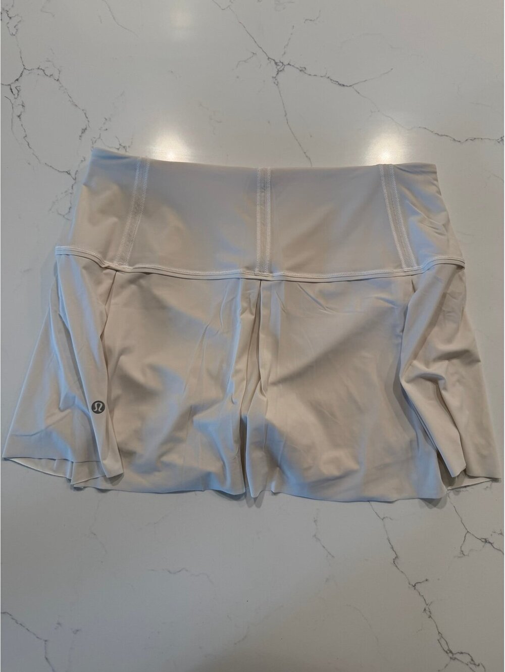 Lululemon Pace Rival Mid Rise Skirt Regular Bone Off White Size 8 Reg